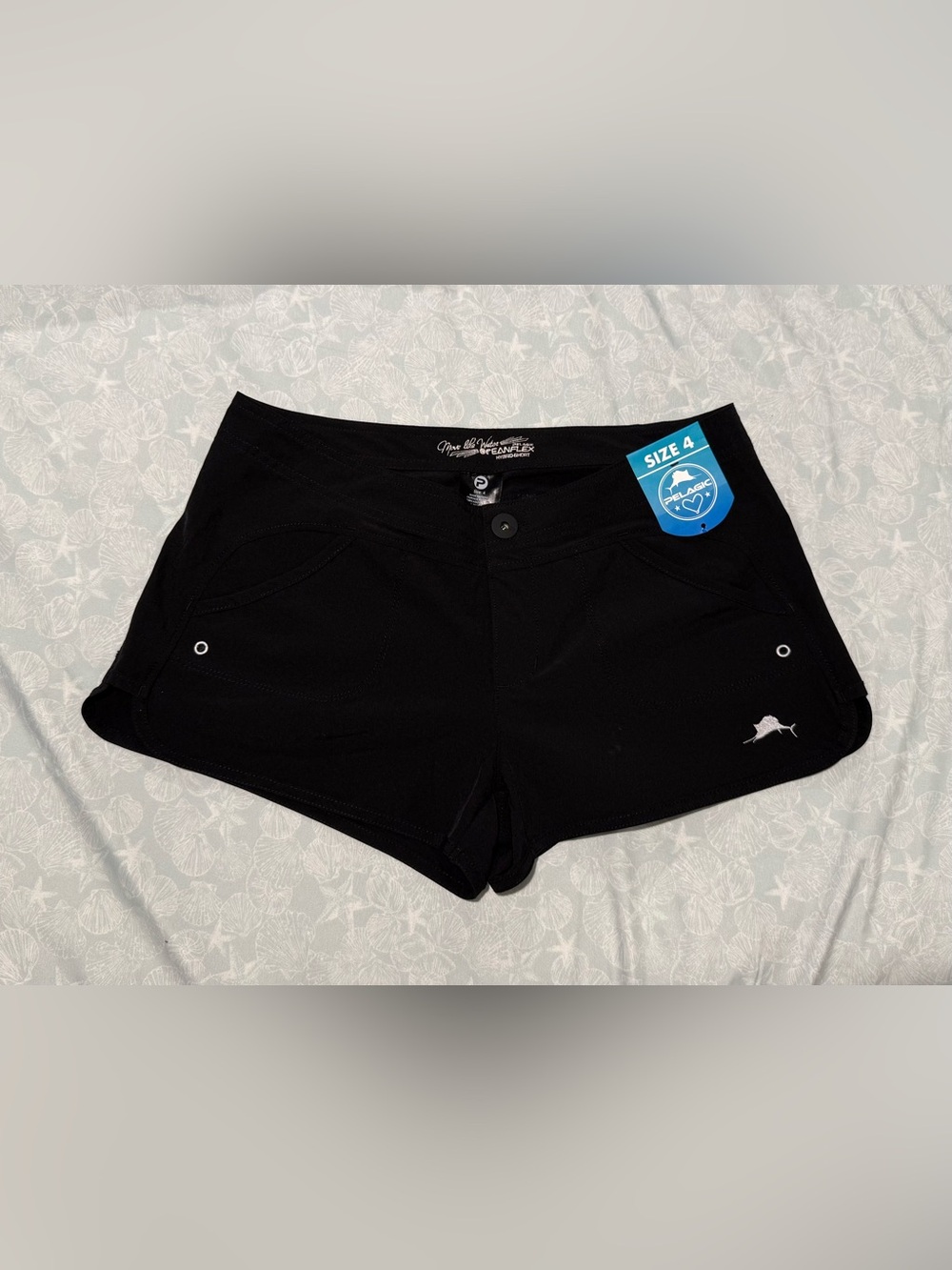 Pelagic Black Women's Fishing Shorts NWT